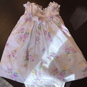 Janie & Jack Lavender and Yellow Floral Dress 12-18mos